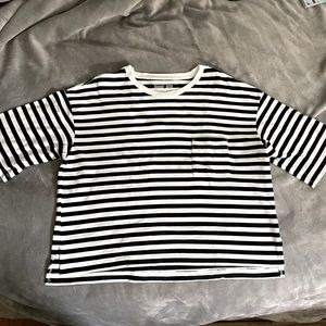 Boxy stripe thick tee